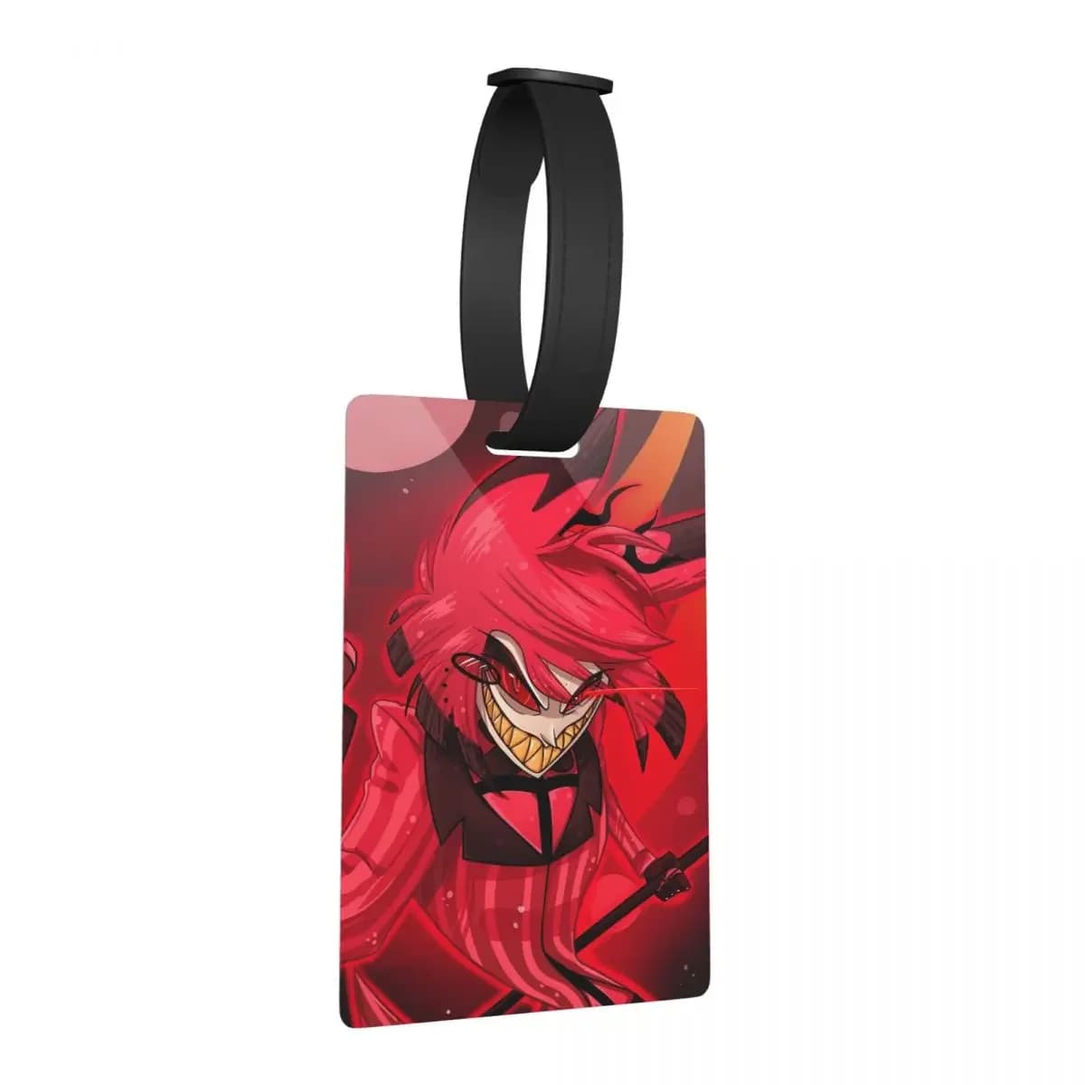 Creativo Alastor Hazbin Hotel Anime Etichette per bagagli Valigia da viaggio Bagagli portatili Etichetta d'imbarco Porta etichette ID Nome Indirizzo