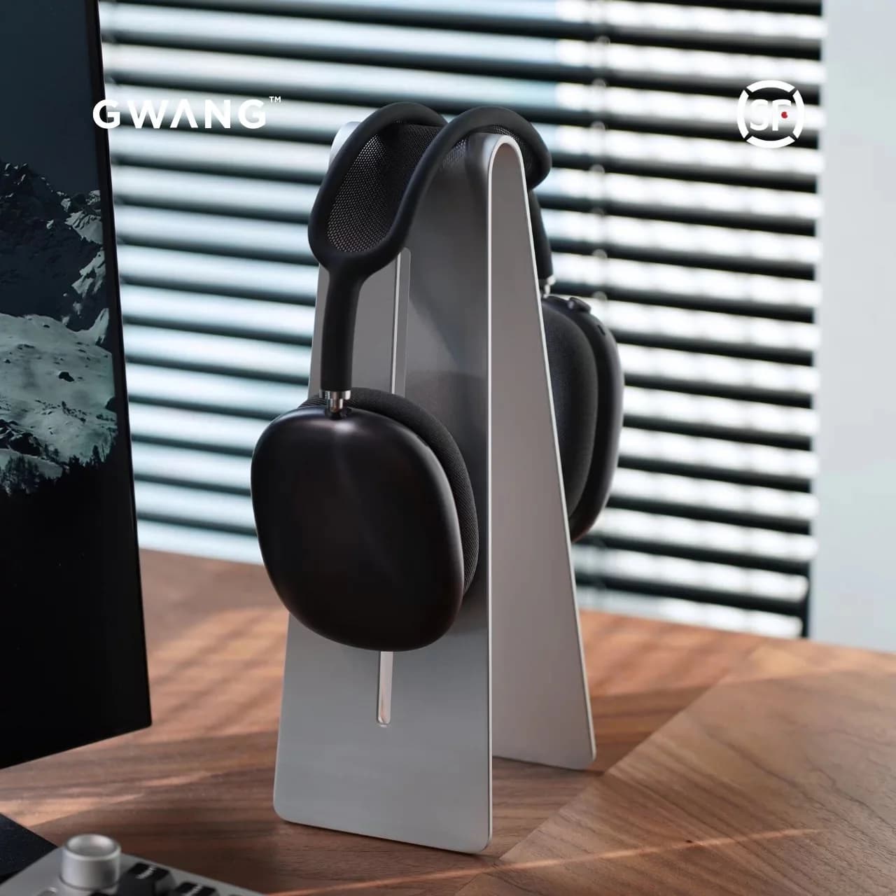 GWANG Headphone Stand, Aluminum Alloy Universal Headset Hanger for Desktop Computer Gaming Headset Storage Rack