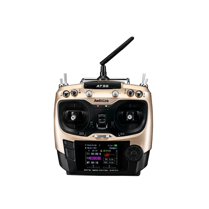 Radiolink AT9S Trasmettitore RC a 9 Canali 2.4G con Ricevitore R9DS o R12DS/R12DSM per Elicottero RC, Aereo, Quadricottero, Aliante