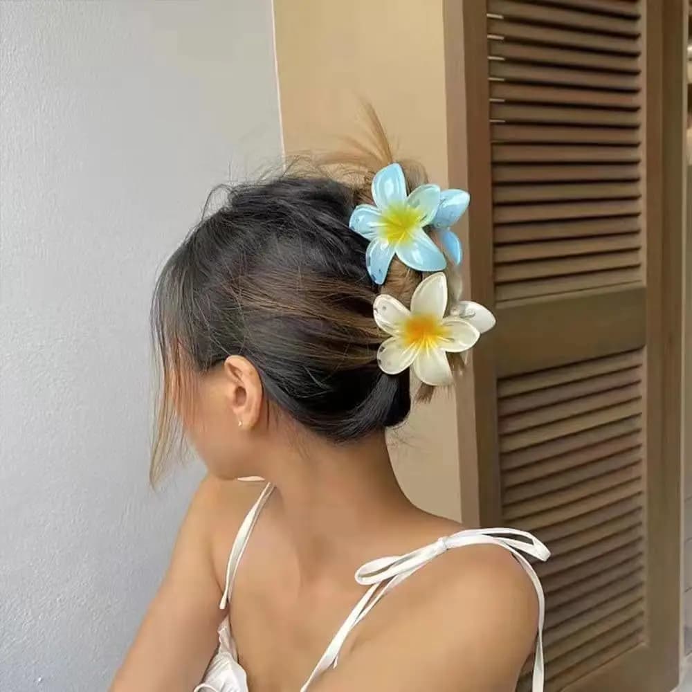 Nuove Mollette per Capelli a Fiore 2026, Fermagli Hawaiani da Spiaggia, Fermagli Bohemien per Ragazze, Accessorio per Capelli Y2K Dopamine