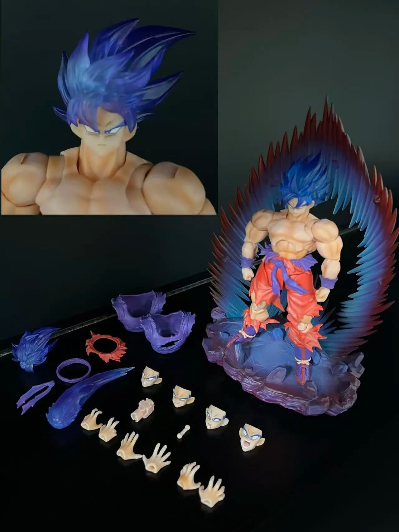 EC SHF Kaiouken GOKU Dragon Ball Z Statuetta Action Figure in Scala 1/12 Modellino Giocattolo Anime Figurine Regalo