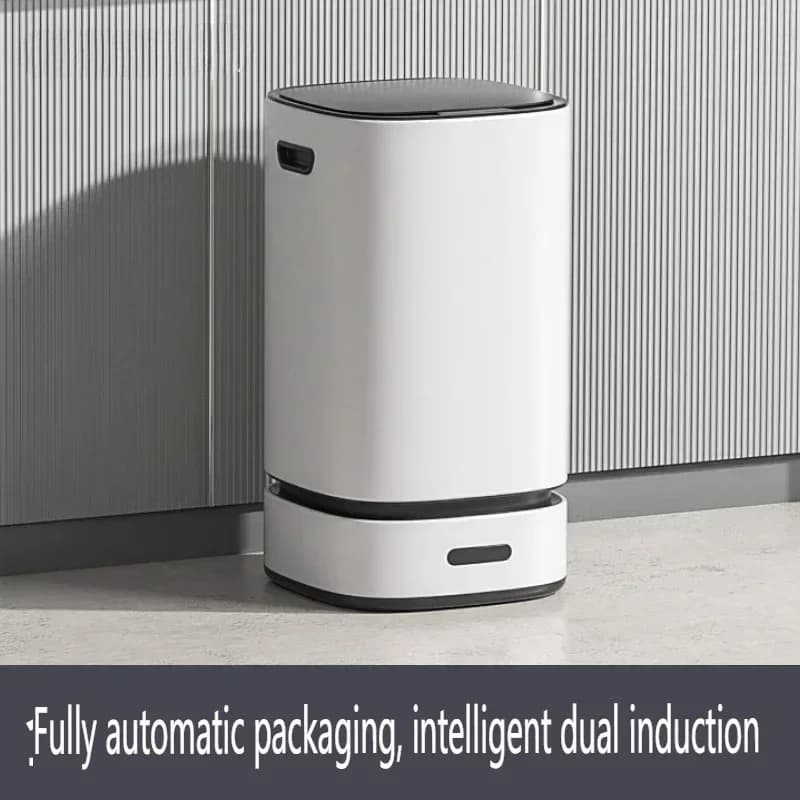 2025 New 13L Smart Sensor Trash Can Fully Automatic Packaging and Bag Changing Trash Can Living Room Bathroom Kitchen Waste Bins