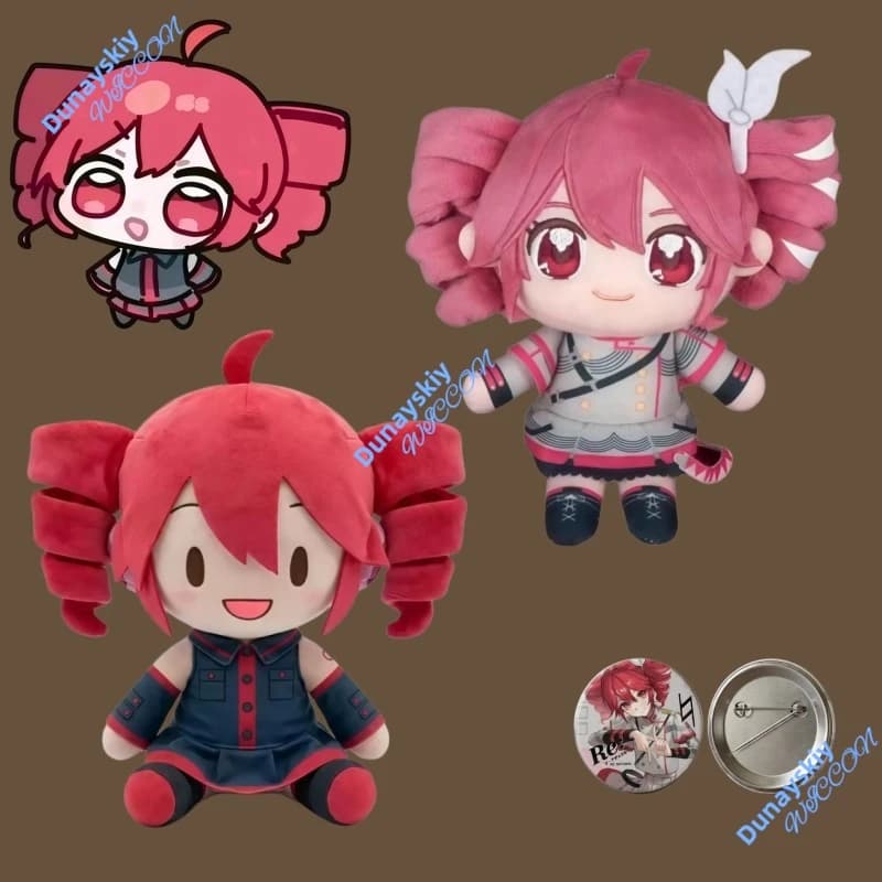 10cm Kasane Teto Plush Doll Anime Game Character Soft Body Puppet Backpack Pendant Keychain for Gift