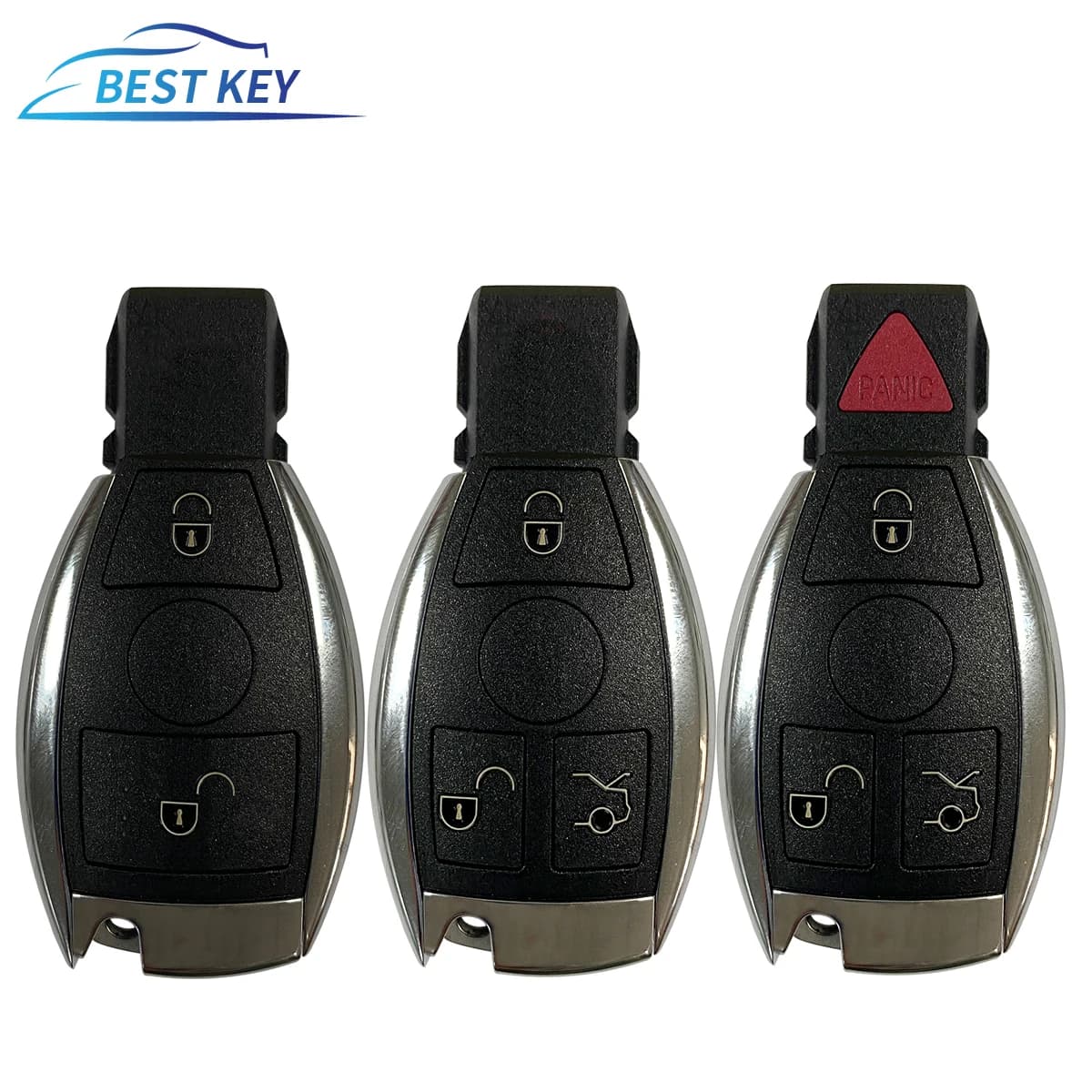 MIGLIORE CHIAVE Accessori per autoGuscio chiave remota intelligente Fob per Mercedes Benz Anno 2000+ Custodia chiave stile NEC e BGA a 3 pulsanti