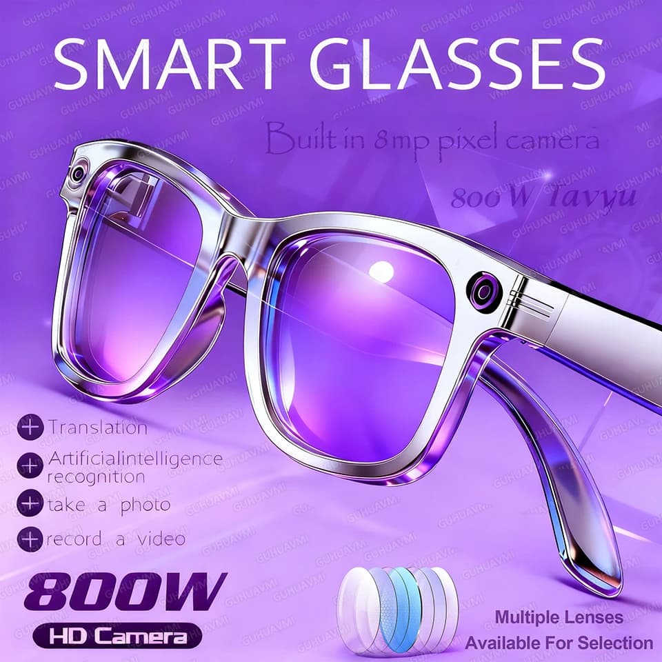New camera 8 MP smart glasses photo video AI interactive translation smart call sunglasses smart man glasses women glasses