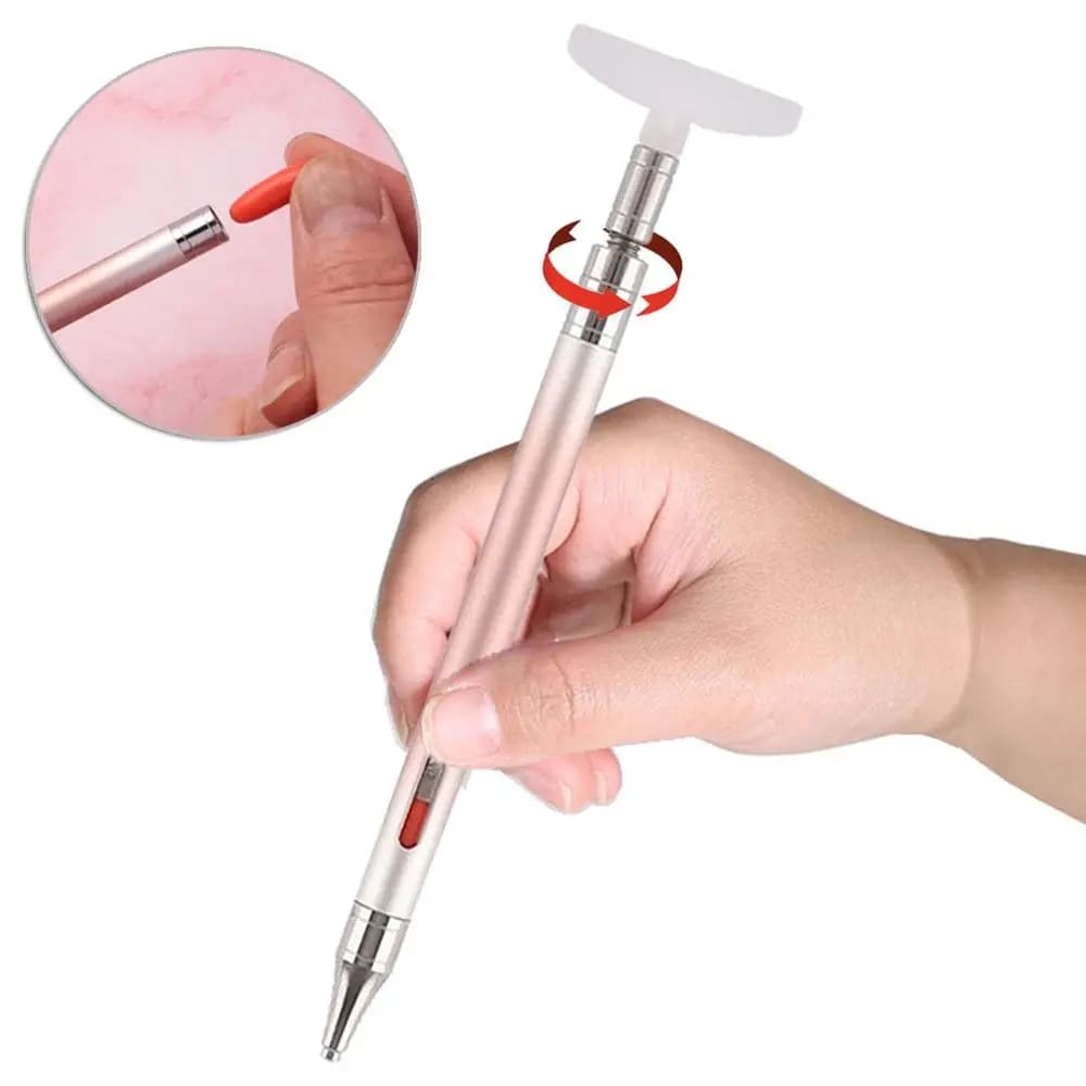 DIY Craft 5D Diamond Painting Pen Multifunctional Embroidery Rotating Glue Point Pen Rotary Mechanism Ergonomic Grip