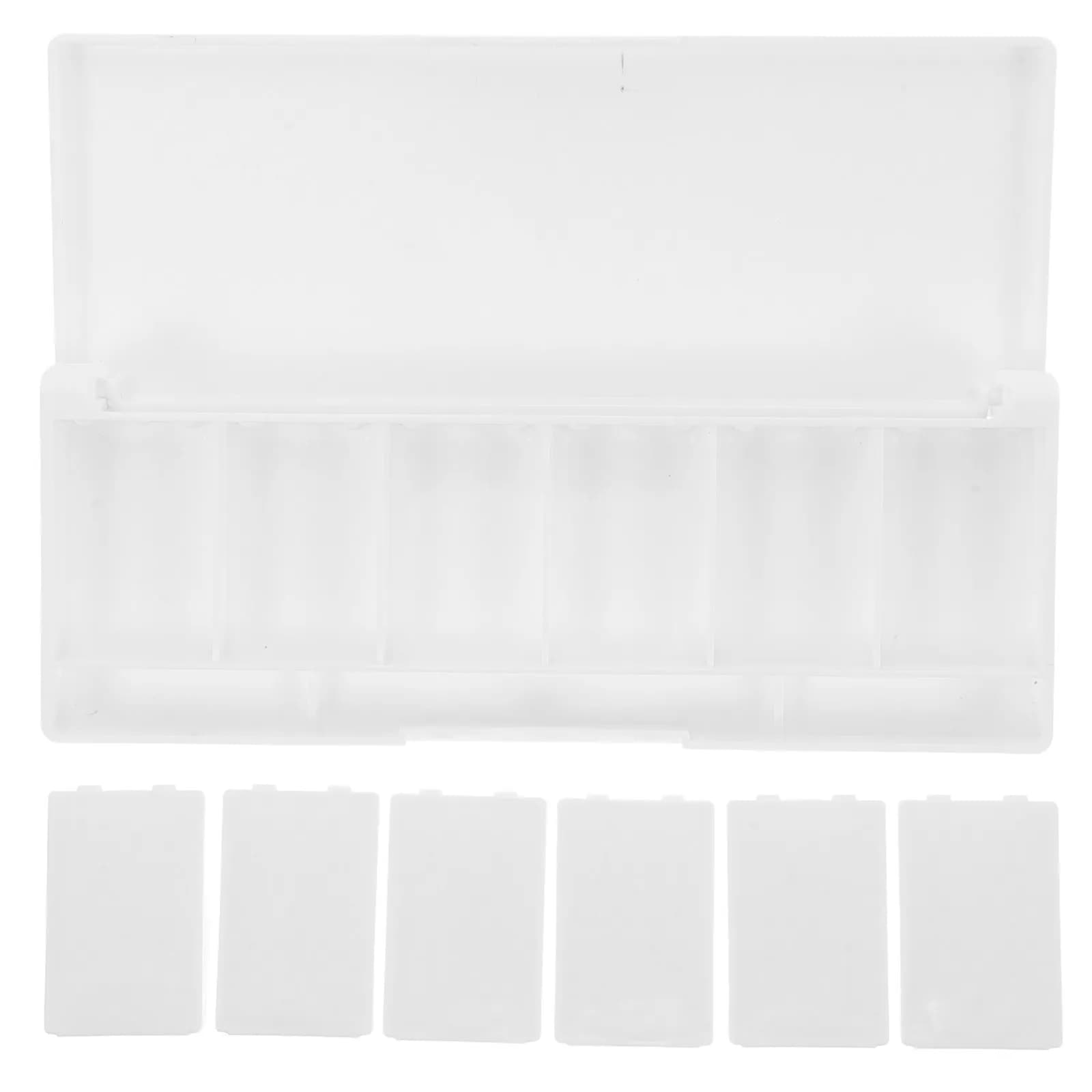 Palettes Empty Portable to 6 Parts for Umbrellas, Container Makeup Rechargeable with Stackable Parts, Tray for Gel Nails, Painting for Body, Watercolors