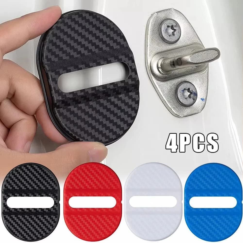 Set di 4 Protezioni Universali per Serrature Auto, Cuscinetti Antiurto e Antiruggine, Tappetini di Protezione per la Maglia di Chiusura delle Portiere per la Maggior Parte delle Auto