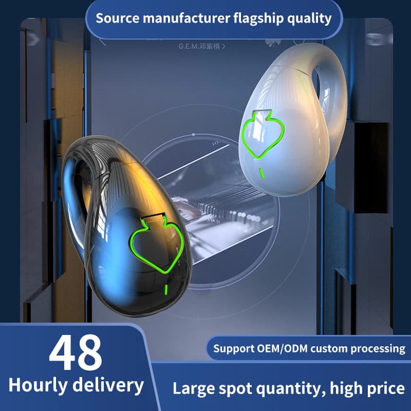 New headphones with In-Ear single TWS Bluetooth 5.3 wireless earphones with Stereo headphone microphone for Samsung iPhone