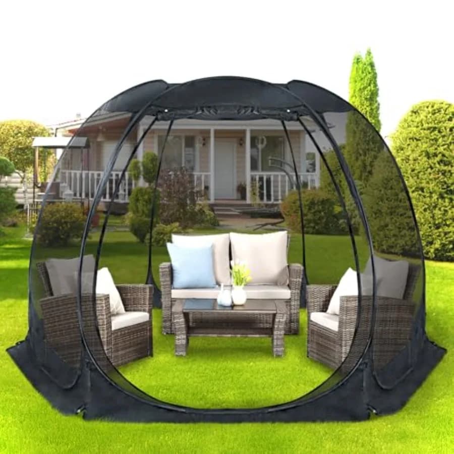 Tenda Pop-Up Istantanea per Esterni, Gazebo Parasole per Campeggio, Patio, Giardino e Terrazza, Tenda per la Privacy da 2-10 Persone