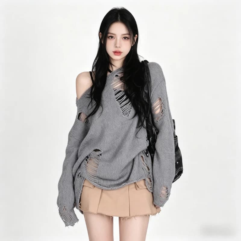 Spring New Round Neck Hollow Women's Knitwear Blouse Summer Sun Protection Long Sleeves Solid Color Casual Loose Women's Top