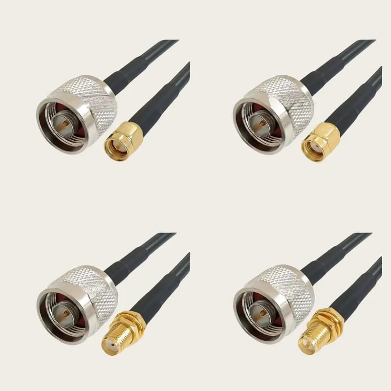 LMR195 LSR195 50-3 Cavo N Maschio a SMA /RP SMA Maschio Femmina Connettore 50ohm Crimp per estensione antenna WIFI