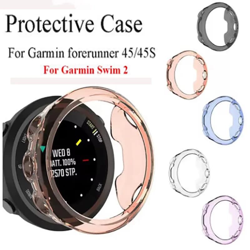 Custodie per Garmin Forerunner 45/45S Smartwatch Custodia protettiva in TPU per Garmin Swim 2 Custodia protettiva Shell Accessori per orologi