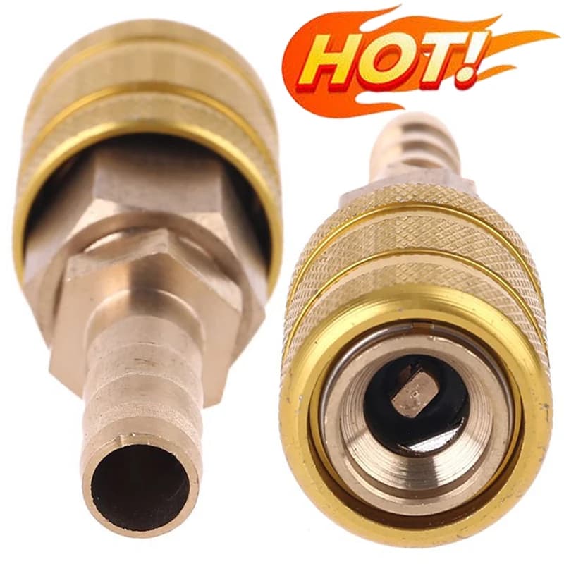 Ugello per morsetto per valvola per pneumatici per auto da 8 mm, in ottone massiccio, per gonfiaggio, connettore rapido, adattatore per pompa di gonfiaggio, accessori per pneumatici