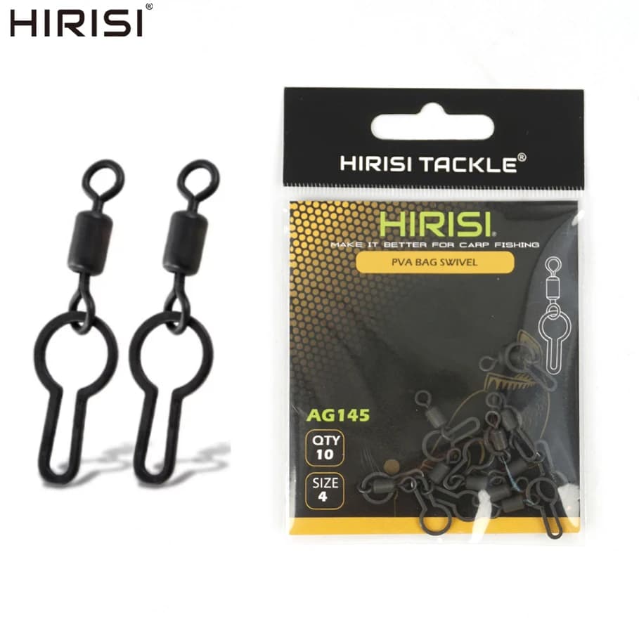 Hirisi 10 clip girevoli in rete PVA per attrezzatura terminale per pesca alla carpa AG145