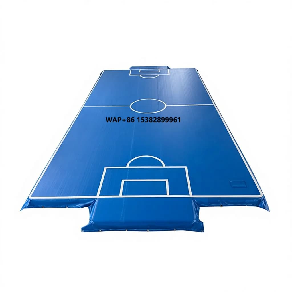 Parco Trampolino Gonfiabile Portatile per Interni ed Esterni, Pista Gonfiabile per Basket, Calcio, Pallavolo, Campo Sportivo con Pavimento ad Aria