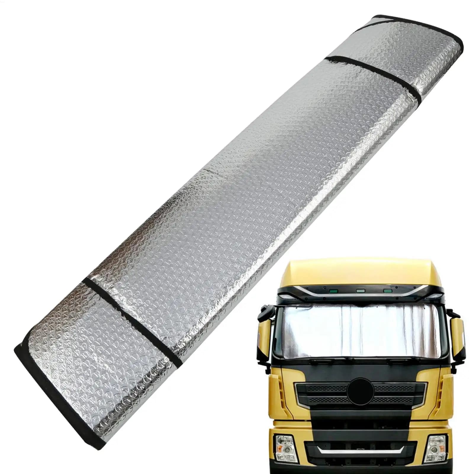 Copertura per lunotto anteriore per camion automatico Ventosa pieghevole per auto Parasole per parabrezza Protezione solare e termica per camion 220x80 cm
