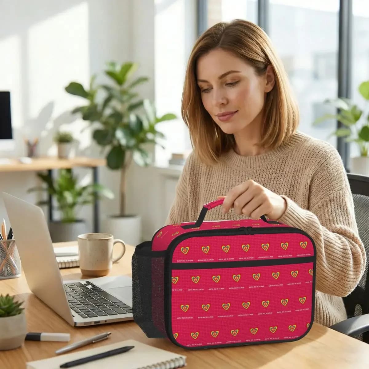 Agatha Ruiz-De La-Prada Pattern Insulated Lunch Bag for Women Office Cooler Thermal Food Box Tote Portable Lunch Boxes Container
