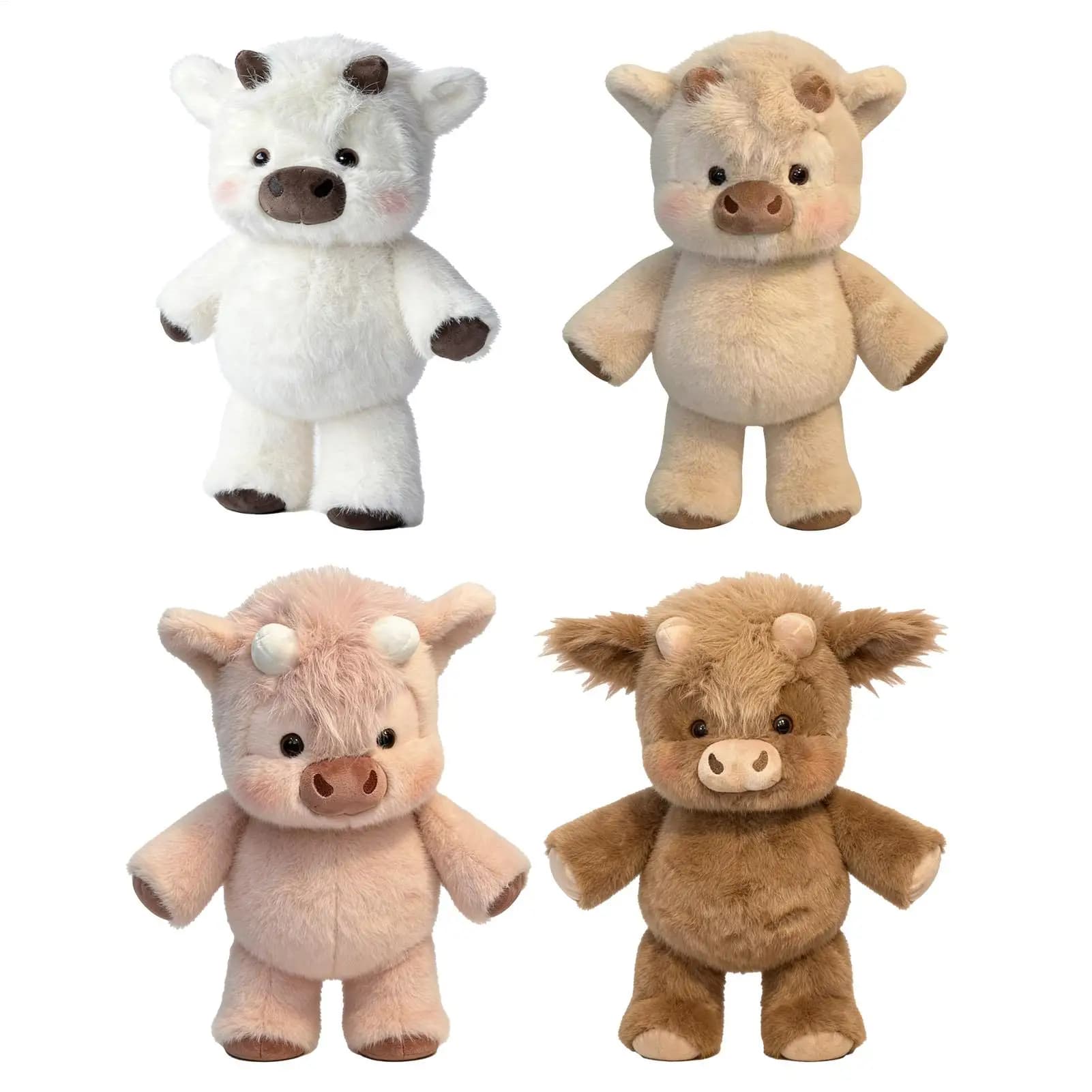 Peluche Mucca 45cm, Giocattolo da Abbraccio, Cuscino Morbido, Peluche Carino a Forma di Mucca per Bambini e Bambine, Regalo per Cameretta, Comodino, Divano, Soggiorno
