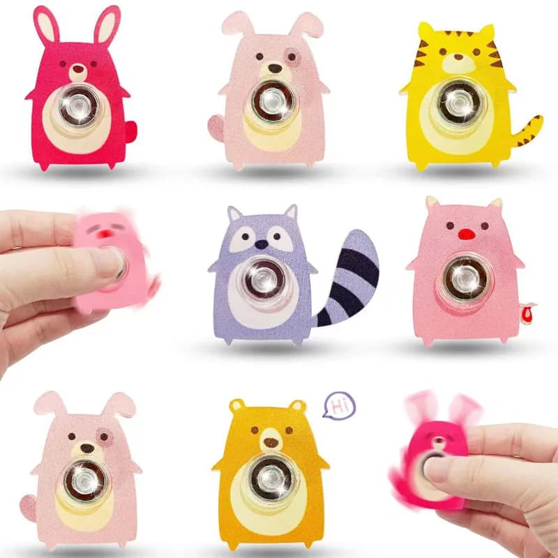 10PCS Animale Del Fumetto Piccolo Fidget Spinner per I Bambini ADHD Alleviare Lo Stress Giocattoli Sensoriali Bomboniere Goodie Borse Stuffers Ragazzi Ragazze