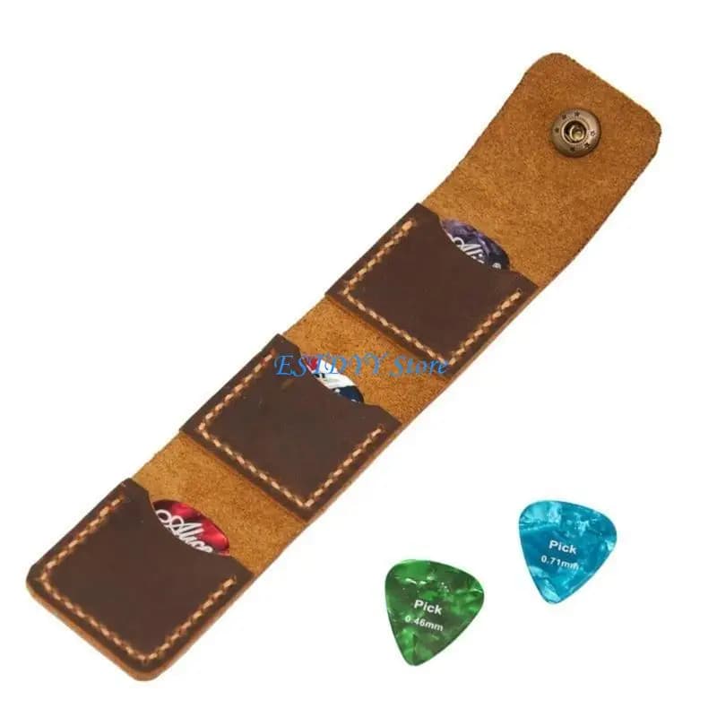 G6DE Guitar Pick Carry Pouches Guitar Pick Case Pick Storage Pouches PU Leather Guitar Pick Holder Guitar Pick Organizers