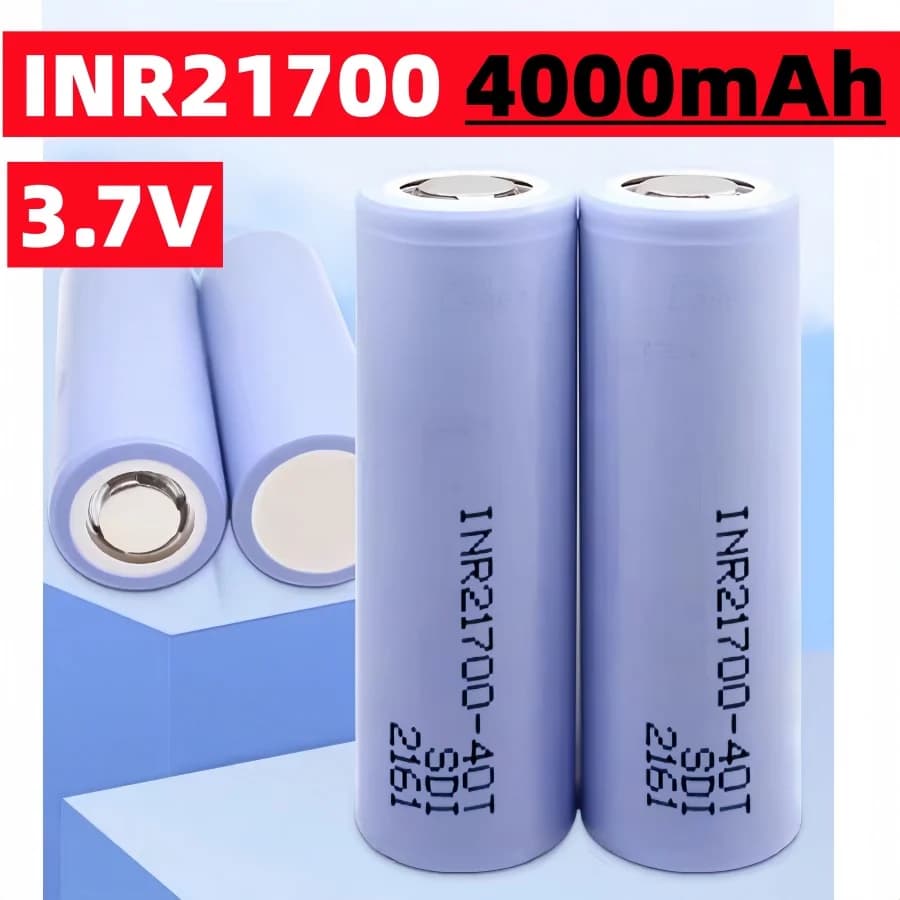 Batteria agli Ioni di Litio 3.7V 21700 4000mAh 40T 30A ad Alta Scarica Ricaricabile 70g per Droni RC e Utensili Elettrici