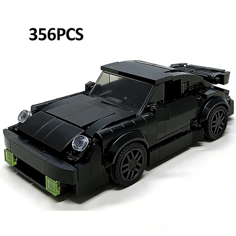 356 Pezzi Mini Auto Sportiva da Corsa, Blocchi da Costruzione MOC 10295/83496, Modello di Supercar Nera in Mattoncini