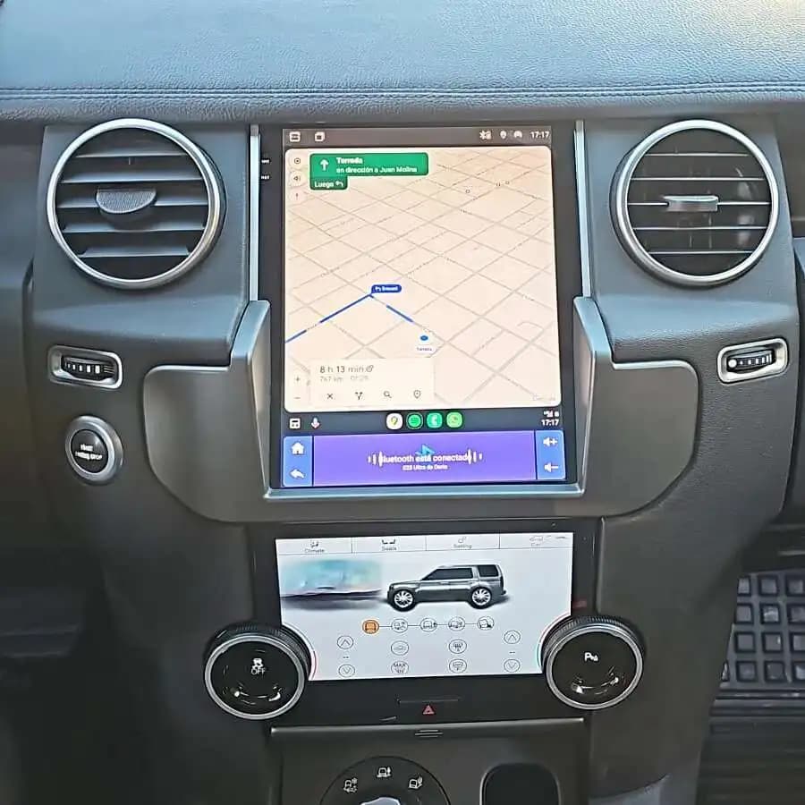 Android 14 Tesla Stile Schermo Autoradio Per Land Rover Discovery 4 LR4 2009 2016 Navigazione GPS Car Stereo + Schermo LCD Climatico