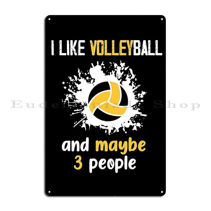 Idea Regalo Divertente per Amanti del Pallavolo: Targa in Metallo Personalizzata, Poster per Pub o Stanza, Insegna in Latta Creativa