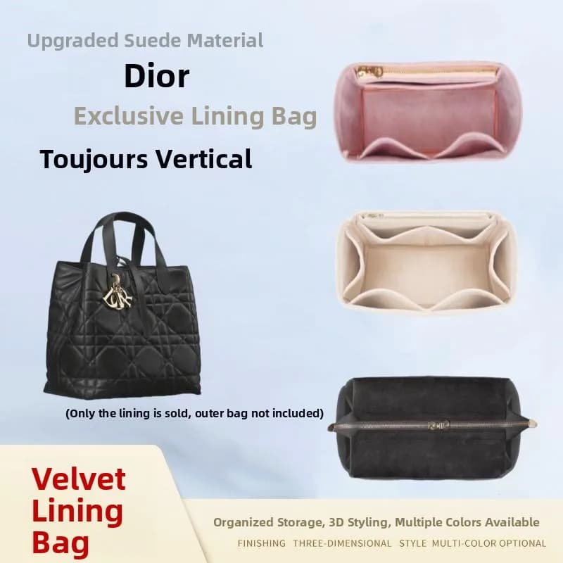 Nuovo Organizer Verticale Diors Toujours per Borse, Pochette in Velluto per Conservazione, Unisex, Formato Piccolo a Cubo