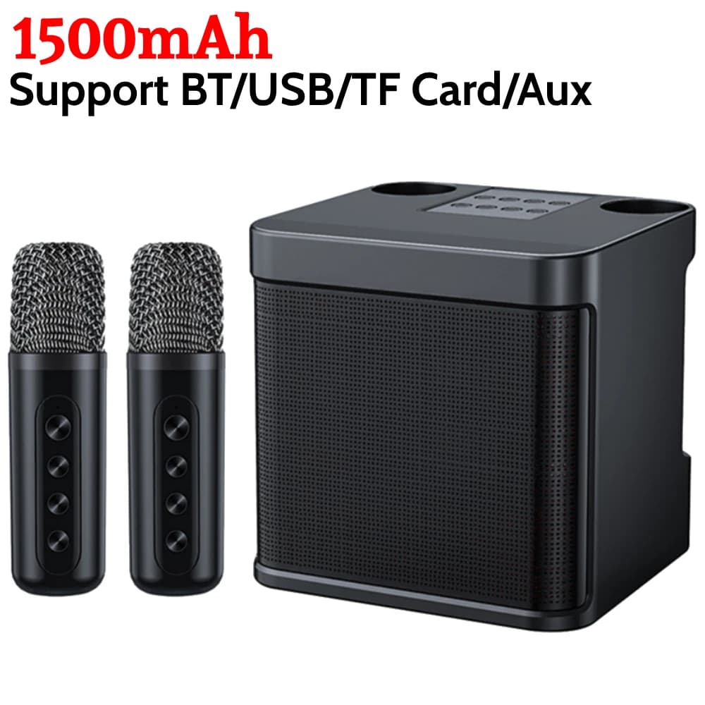 Supporto per macchina per karaoke Scheda BT/USB/TF/Altoparlante per karaoke wireless Aux per attività all'aperto e al coperto per feste karaoke
