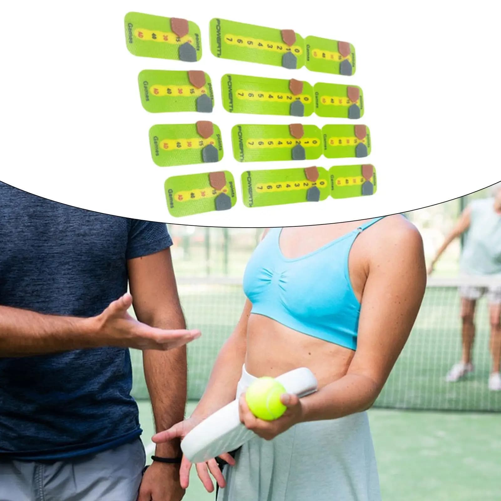 Lightweight Tennis Score Keeper Recording Points Small Board for All Rackets Quick Glance Serve Tracker