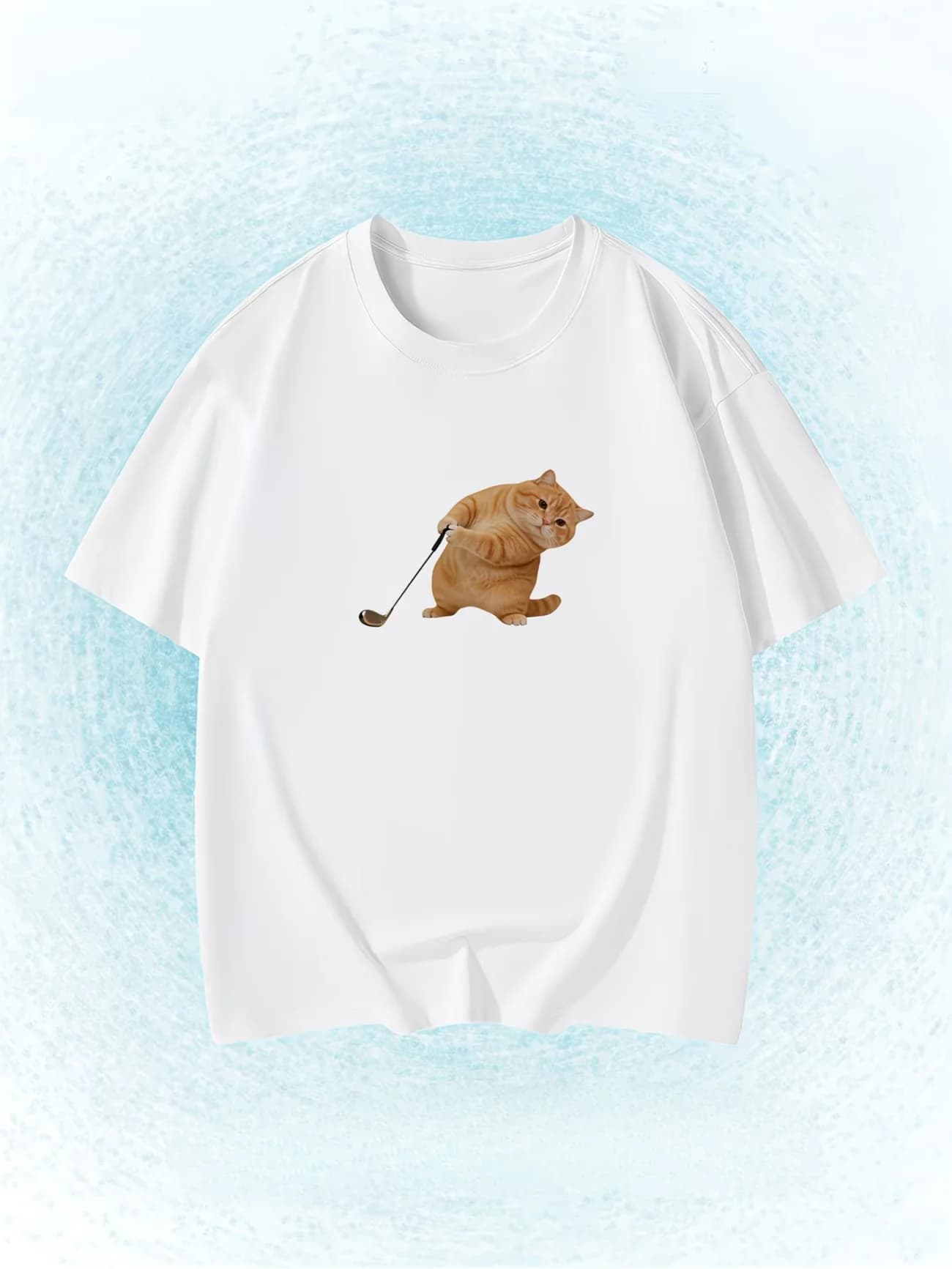 Divertente T-Shirt con Gatto Golfista per Donne e Uomini, Maglietta Grafica Meme Estiva a Maniche Corte, Regalo per Amanti dei Gatti, Top Trendy Streetwear