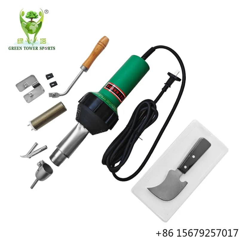 1600W Plastic Welder Hot Air Welder Heating Gun PVC Vinyl Rod Welding Hot Gas Pistol Tool Kit Floor Repair Welding Tool