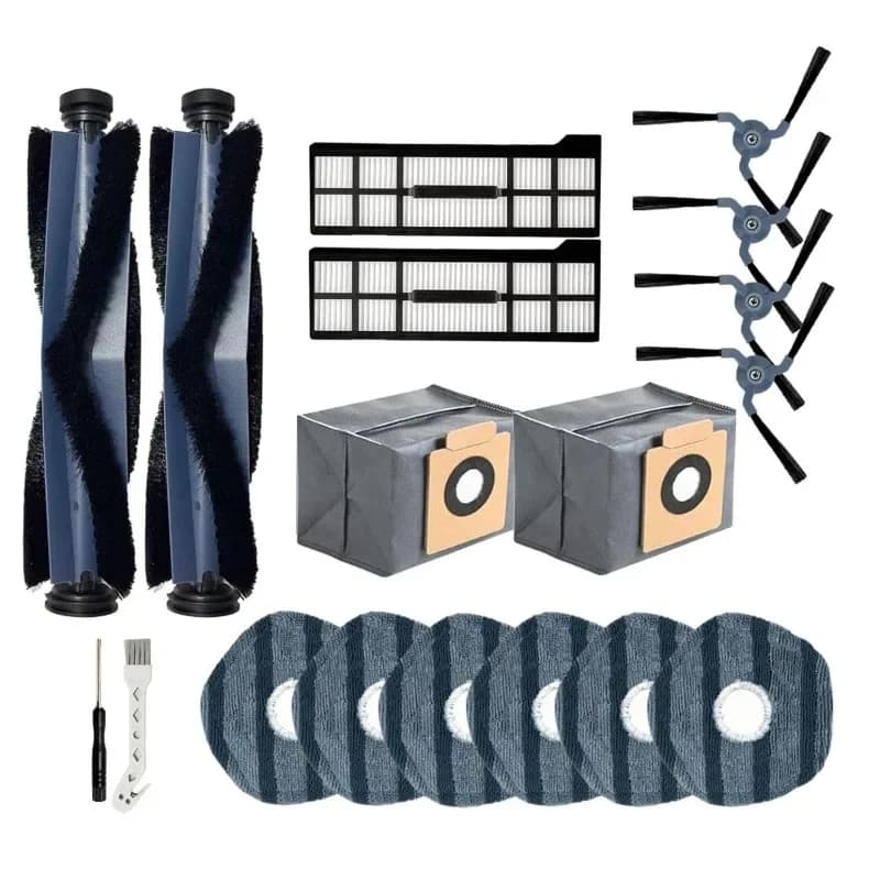 Replacement Accessories for Eufy X10 Pro Omni Robot Vacuum—main Brush, Filter, Side Brush, Mop Pad, Dust Bag, and Cleaning Tools