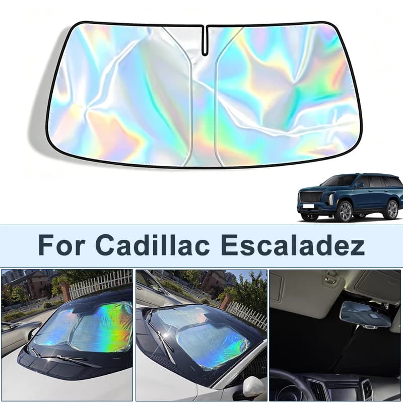 Parasole pieghevole per parabrezza anteriore per Cadillac Escalade, copertura protettiva riflettente ai raggi UV, accessori per interni auto
