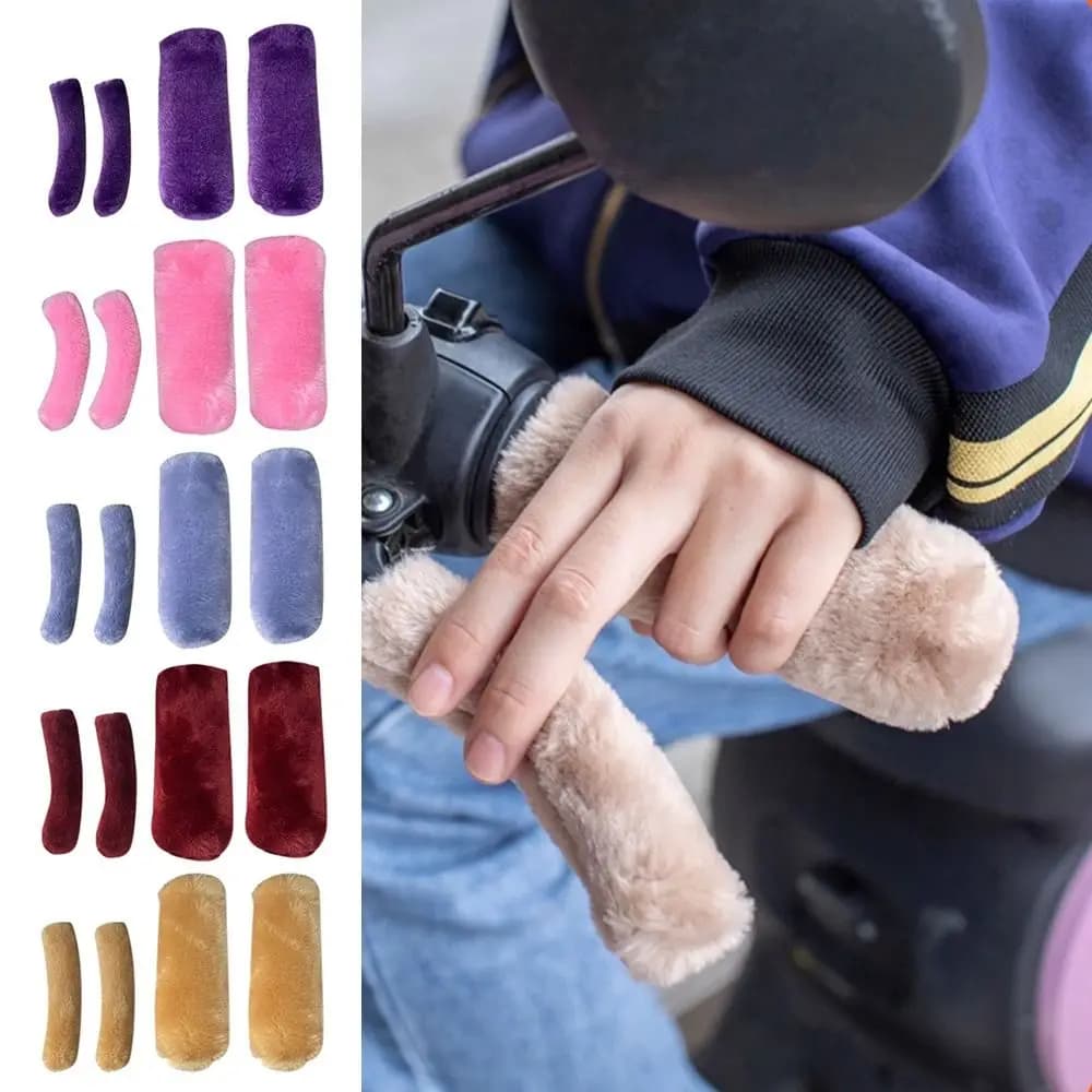New Warmth Motorcycle Handle Cover Waterproof Thickening Electric Car Gloves Cotton Non-slip Handle Cover Protector Electric Car