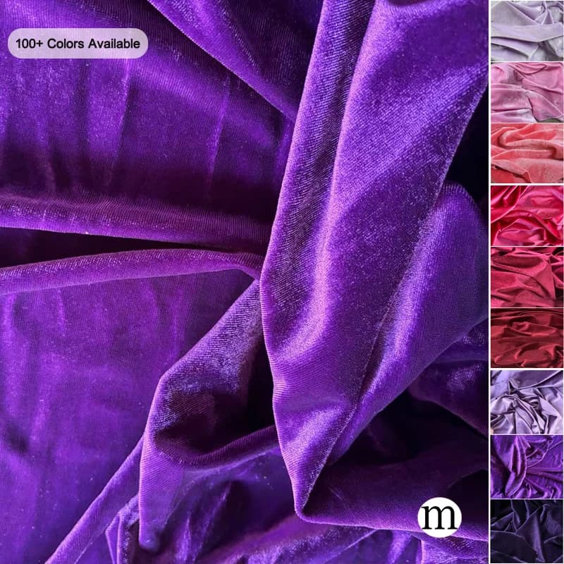 Tessuto di velluto viola per decorazioni natalizie, decorazioni per feste di matrimonio, tende, materiali per cucire abiti fai da te fatti a mano