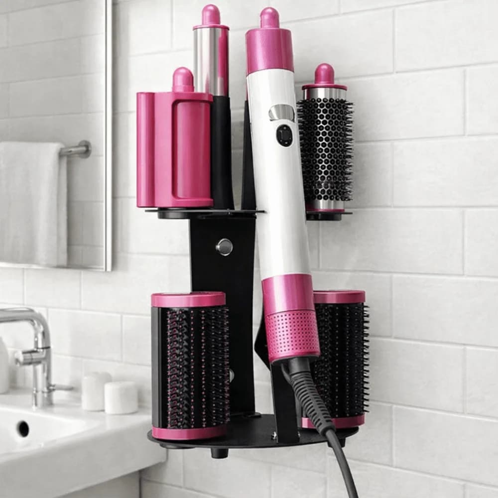 Support for Iron Harnesses Without Drilling, Anti-slip, Wall/Water, Space Saving, Hair Tools Organizer, Bathroom