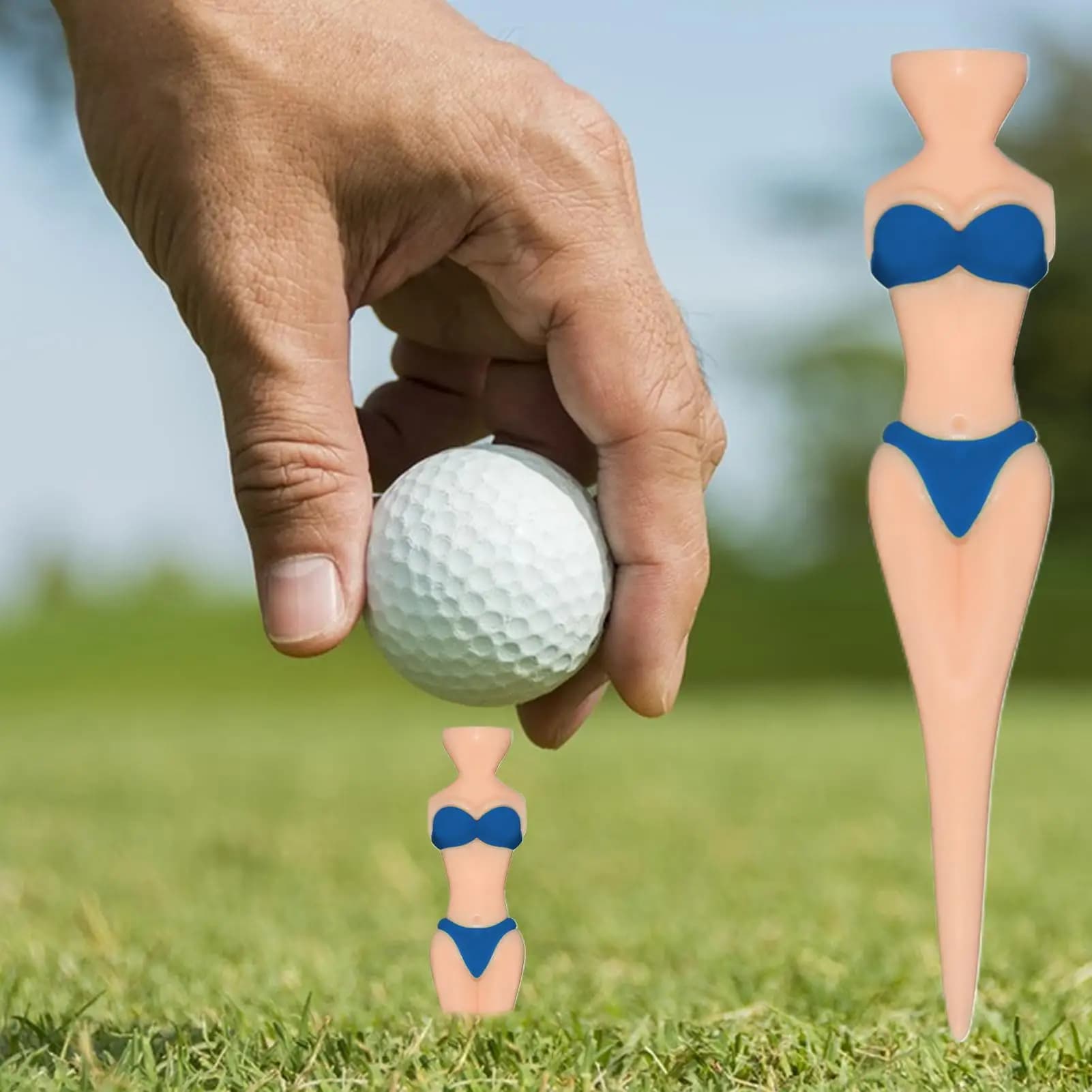 T-shirt da golf divertenti da 1 pezzo T-shirt da golf per ragazza bikini da donna, T-shirt da golf pin-up in plastica da 85 mm, T-shirt da golf per l'allenamento del golf, Accessori da golf