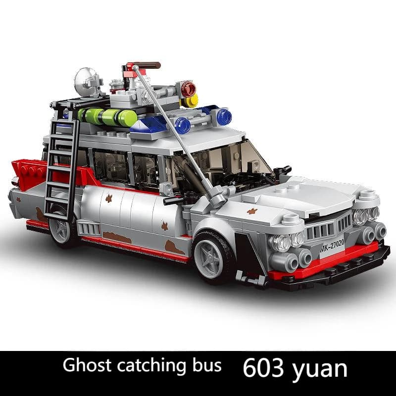 Set di Costruzioni Autobus Ghostbusters da 603 Pezzi - Modello di Assemblaggio a Piccole Particelle per Ragazzi - Set Educativo