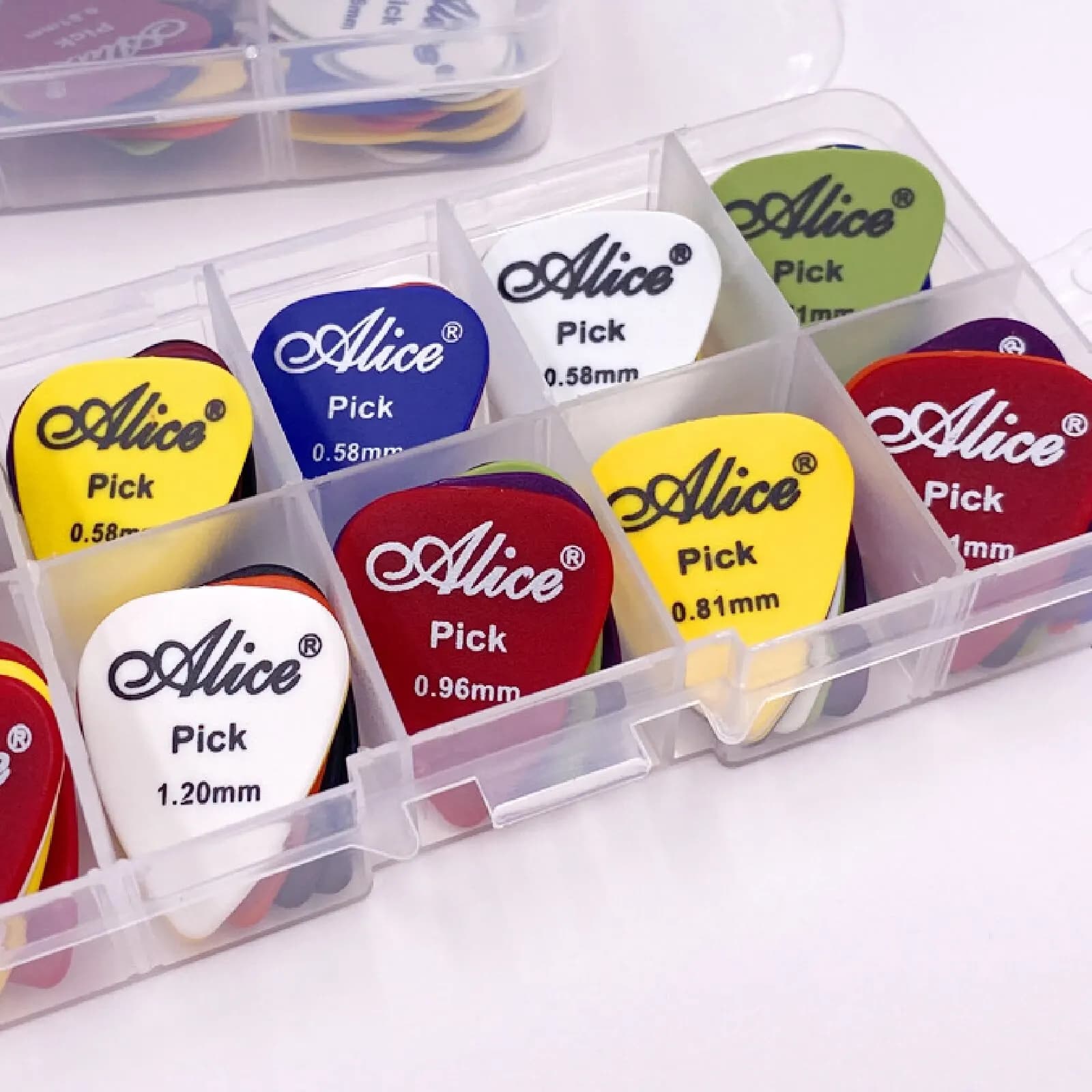 Plettri per Chitarra Multicolore 12/24/50/100 Pezzi in Plastica ABS Premium per Chitarre Acustiche, Elettriche, Bassi o Ukulele