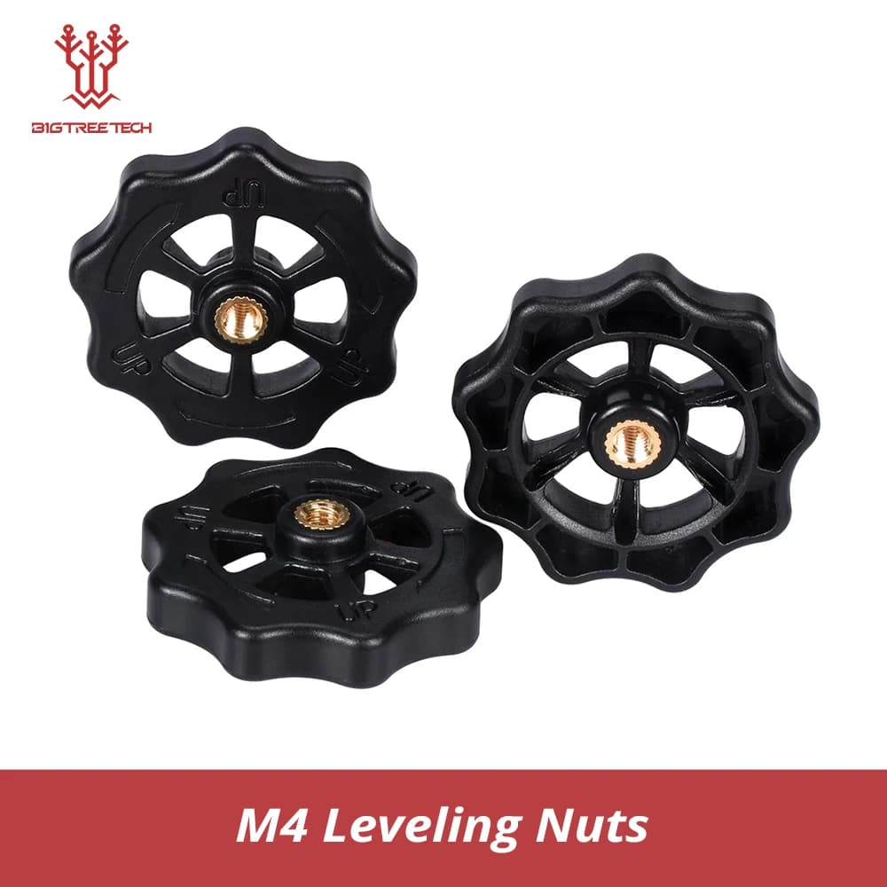 Dadi di livellamento automatici M4 * 39MM di torsione della grande mano delle parti della stampante 3D per CR10 CR-10S parti della stampante 3D dado riscaldato della vite del letto