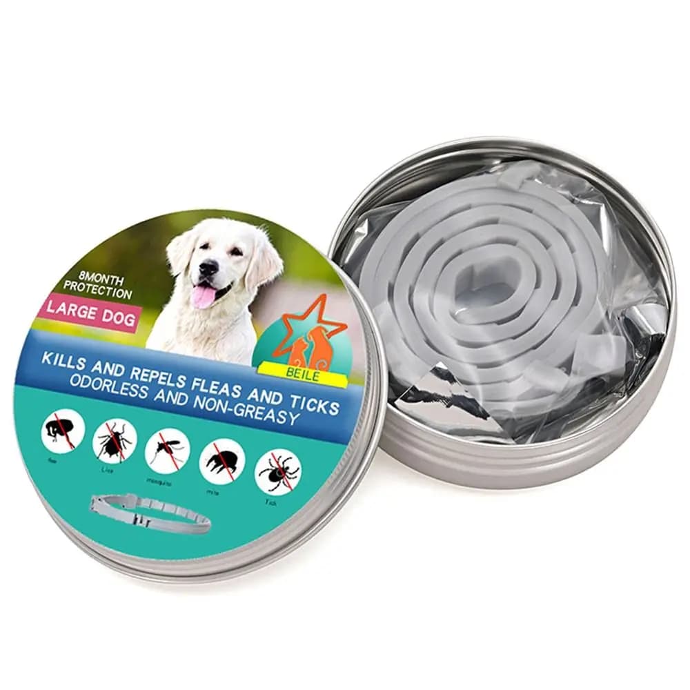 56/72cm Retractable Dog Calming Collar Antiparasitic Anxiety Relief Pet Anxiety Collar Silicone Insect Prevention