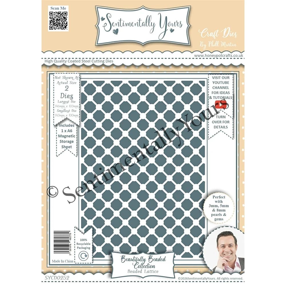 Metal cutting Dies 2026 February Essential Sentimentally Yours Stamps Dies Lattice A6 Die Set DIY Scrapbooking Card Album Mold