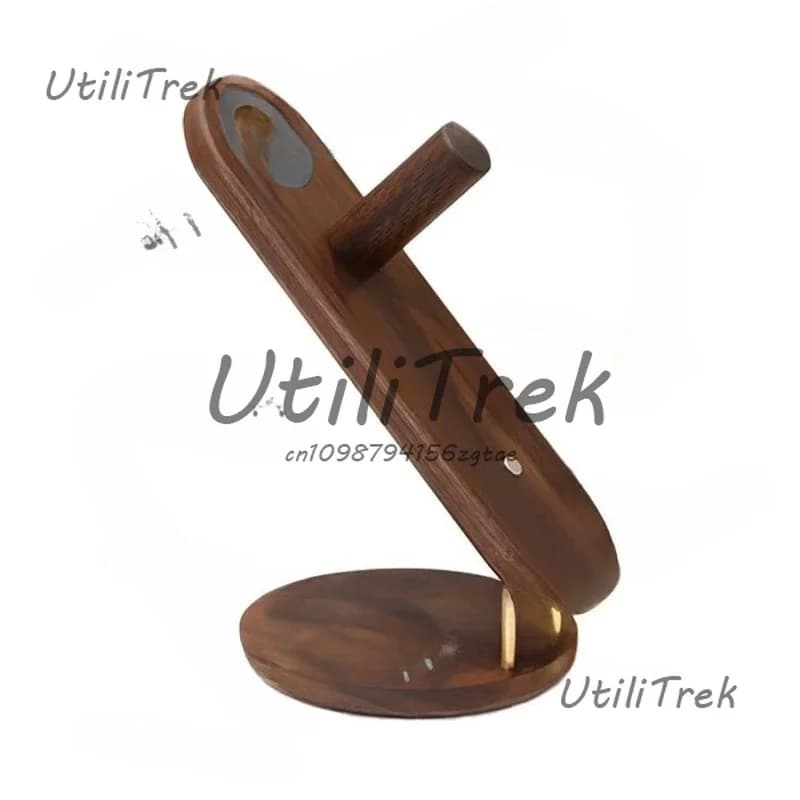 Hair Dryer Solid Wood Bracket，Desktop Without Punching Holes Hair Dryer Storage Shelf