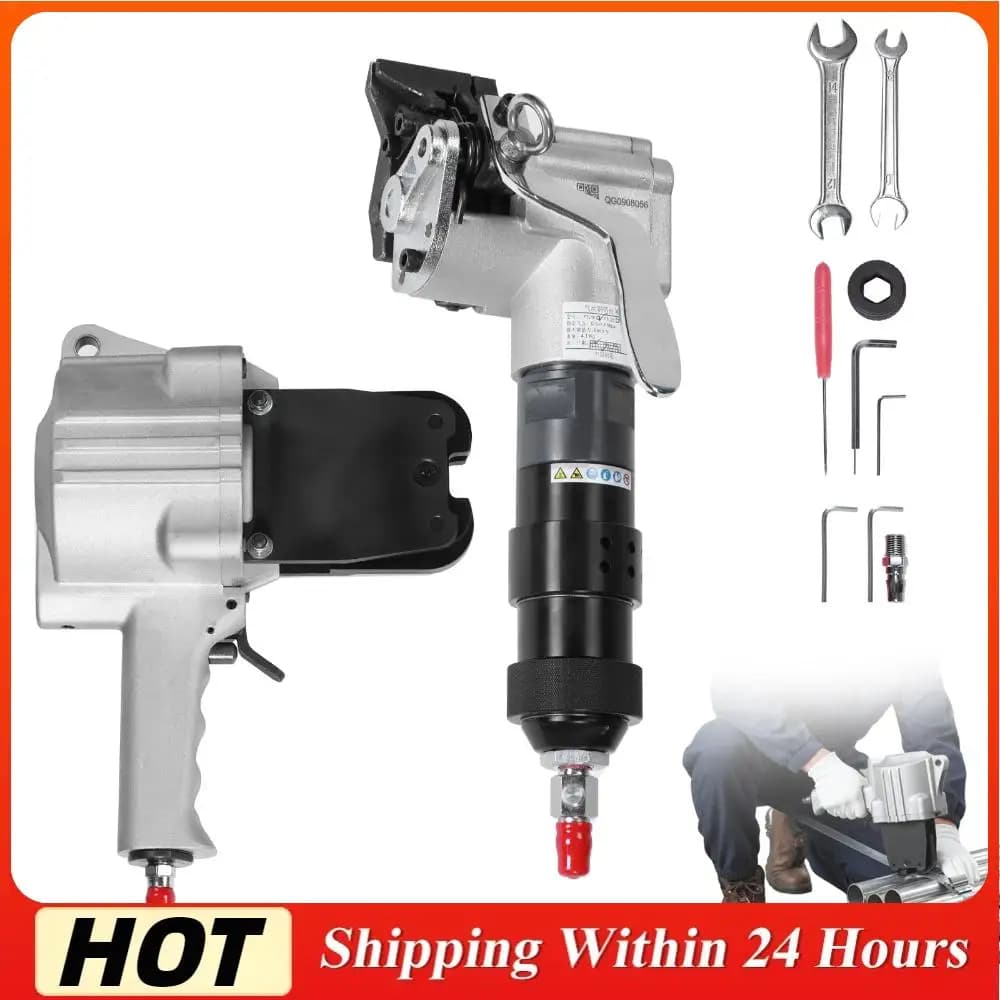 Air Combined Tool for Tape, Usable Resistant, Automatic Machine for Harness and Tension, 3/4 Inch/19mm Width Metal Belt Saving