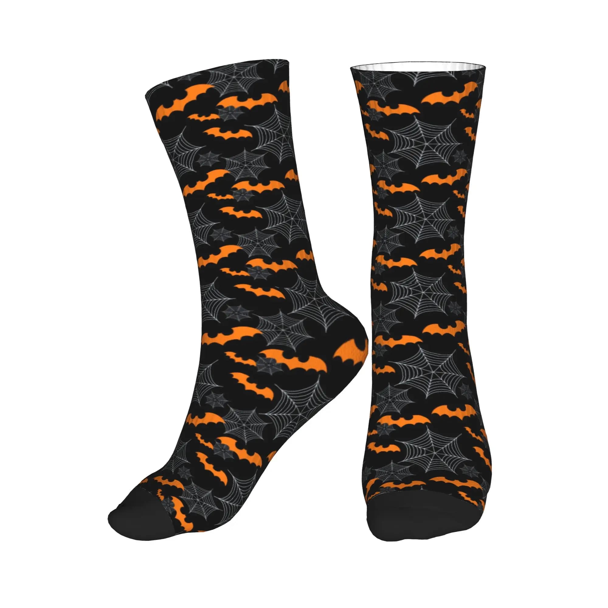 Harajuku Halloween socks with bats and spider nets, football socks printed in 3D hot for men and women