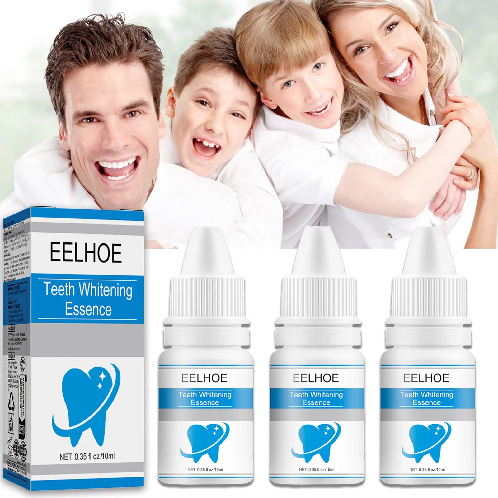 Teeth whitening essence, removes stains, yellow stains cleanser, dental repair serum, oral hygiene, teeth care tools