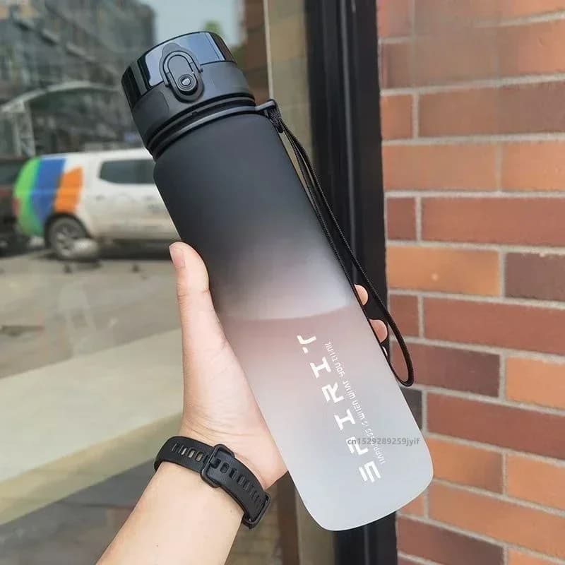 Sports bottle 500ml/650ml/1000ml, Plastic Colored Water Bottle Open, Gym and Fitness